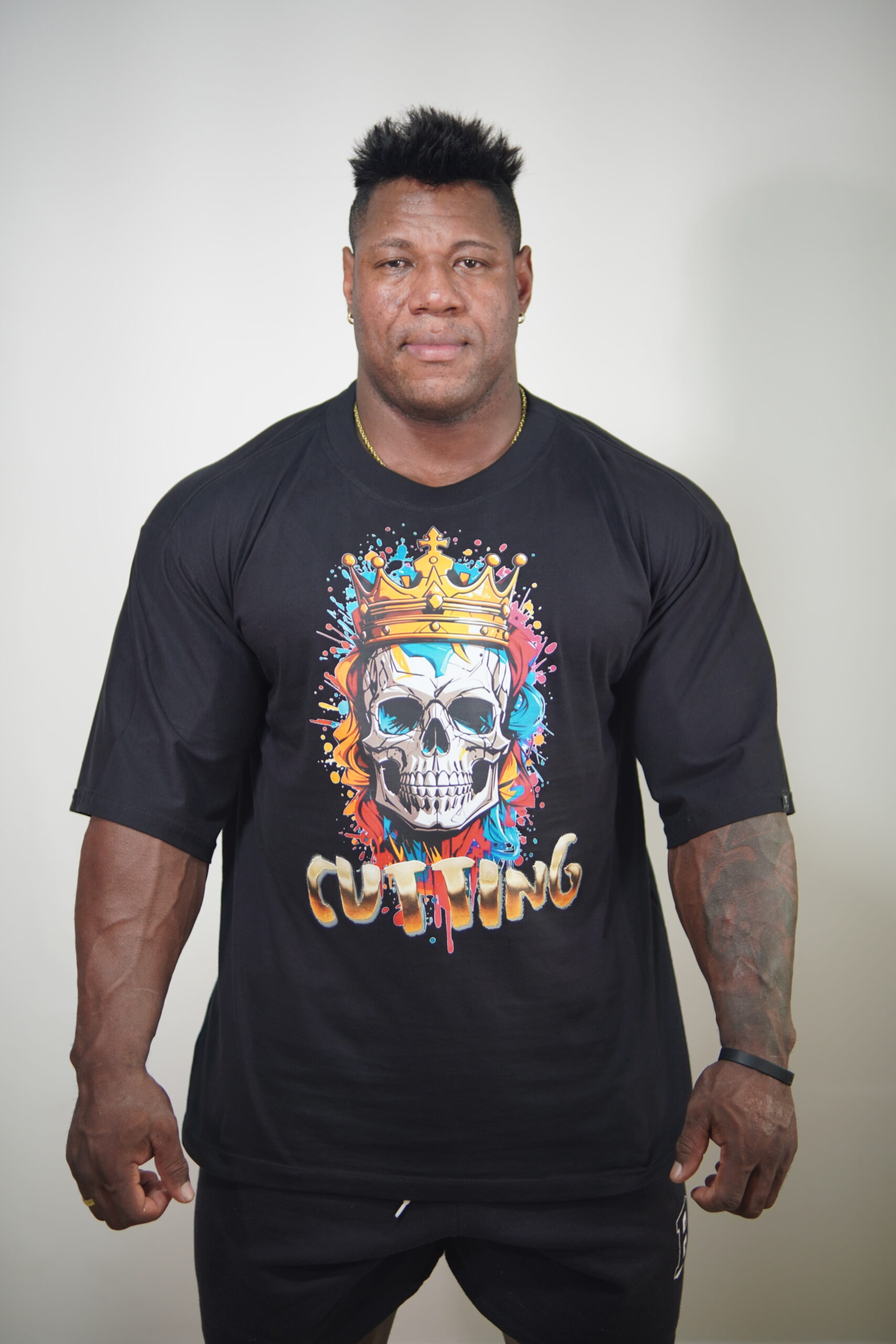Camiseta Oversized Premium Caveira Coroa