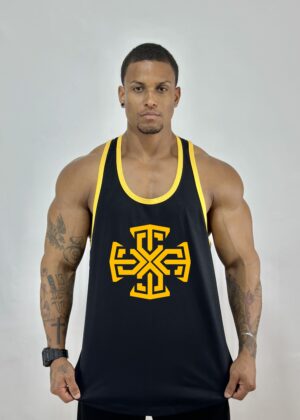 Regata Cavada em Algodão Com Viés – Logo Cruz